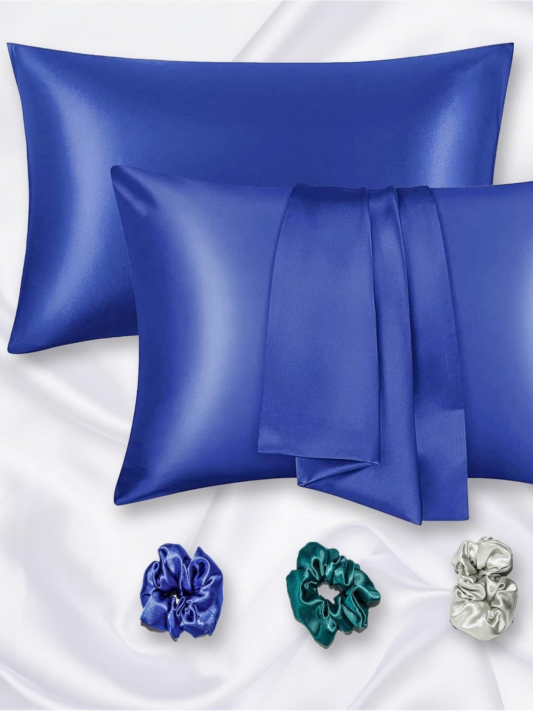 

Vendola Blue 2 Pieces Satin Rectangle Cushion Covers
