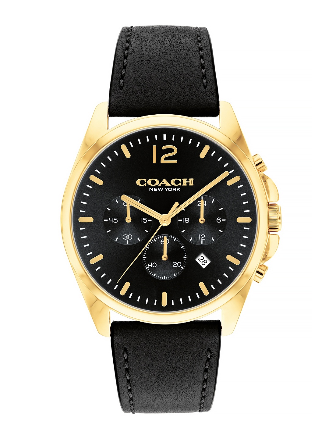 

Coach Men Greyson Dial & Leather Straps Analogue Watch 14602631, Black