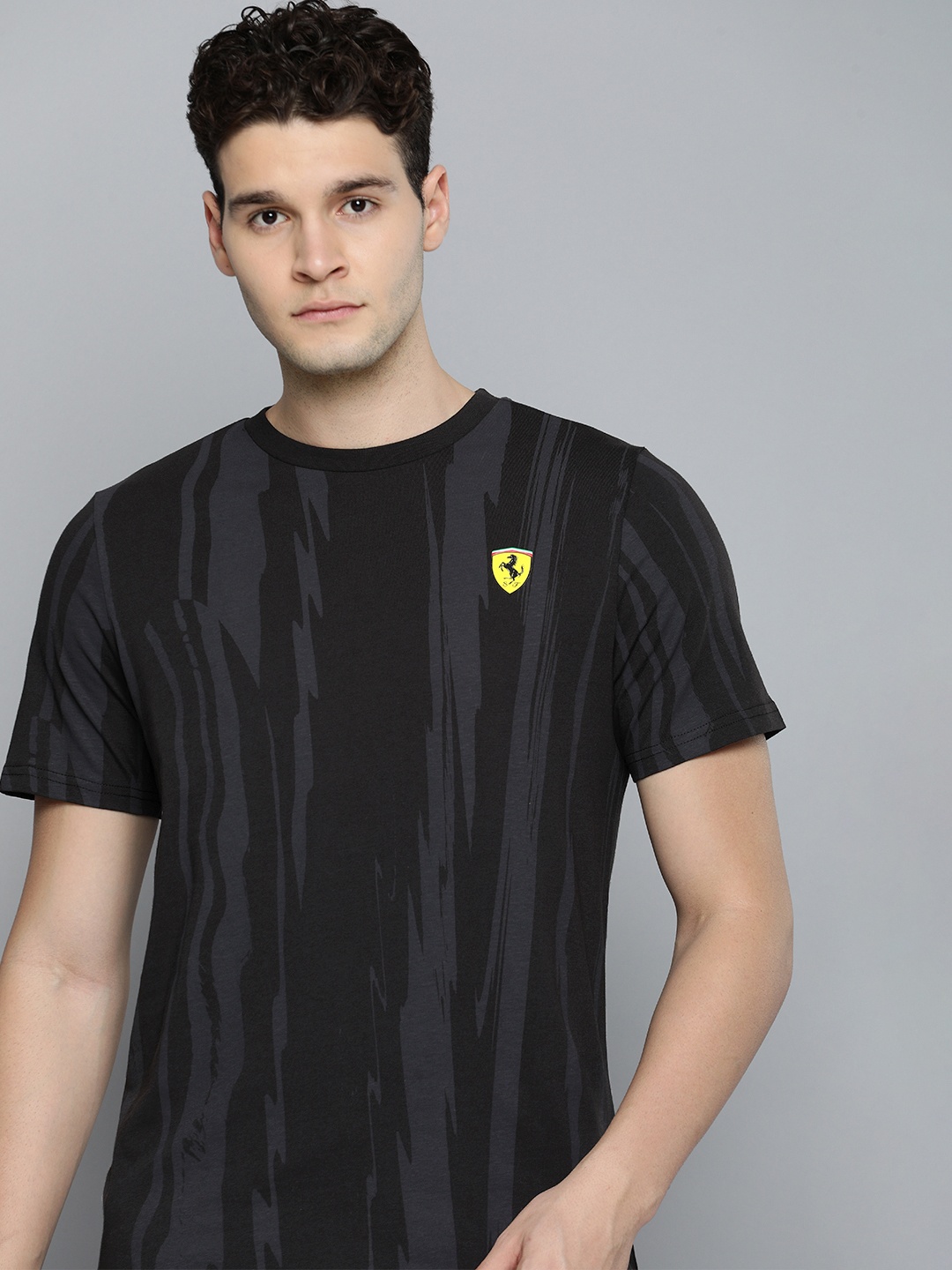 

PUMA Motorsport Scuderia Ferrari Race Relaxed Fit Printed Pure Cotton T-shirt, Black