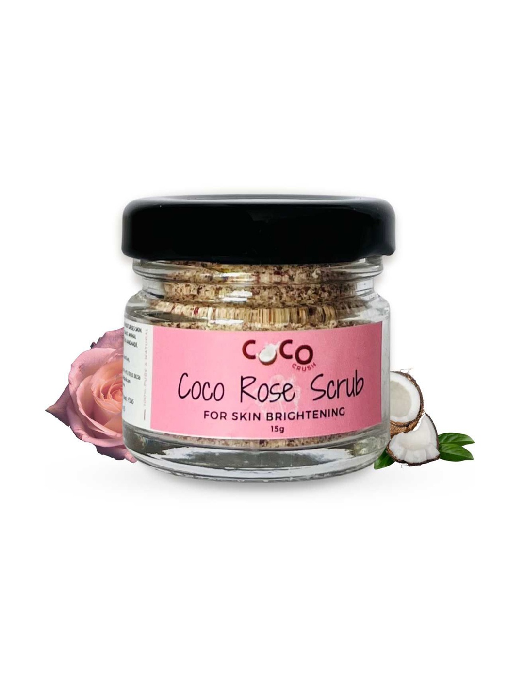 

Coco Crush Coco Rose Skin Brightening Scrub - 15 g, Transparent