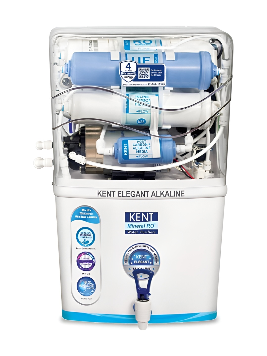 

Kent 11146 Elegant White & Blue Alkaline Compact Water Purifiers- 8 L