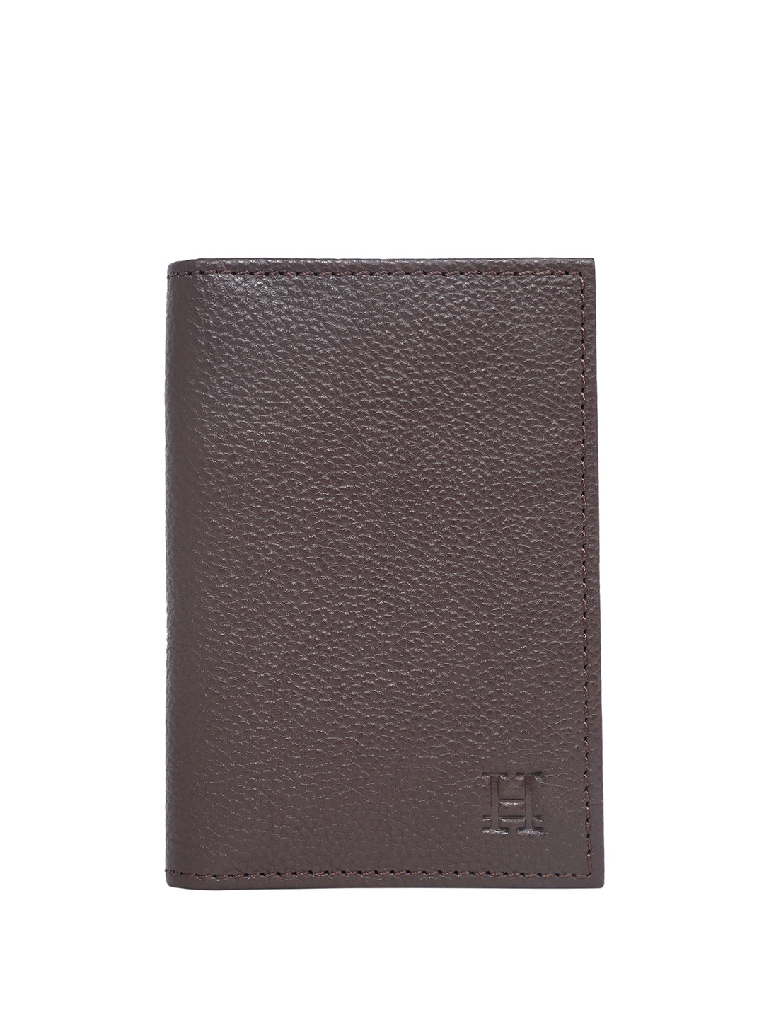 

HIROSHI Men Leather Two Fold Wallet, Brown
