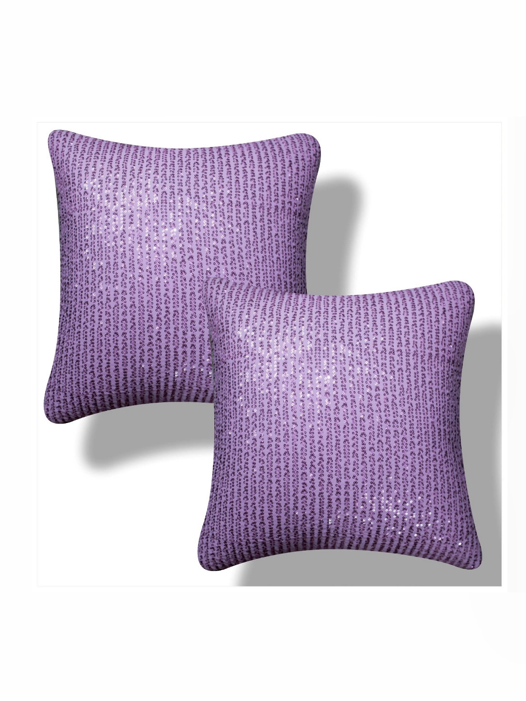 

Vendola Purple 2 Pieces Embellished Square Cushion Covers