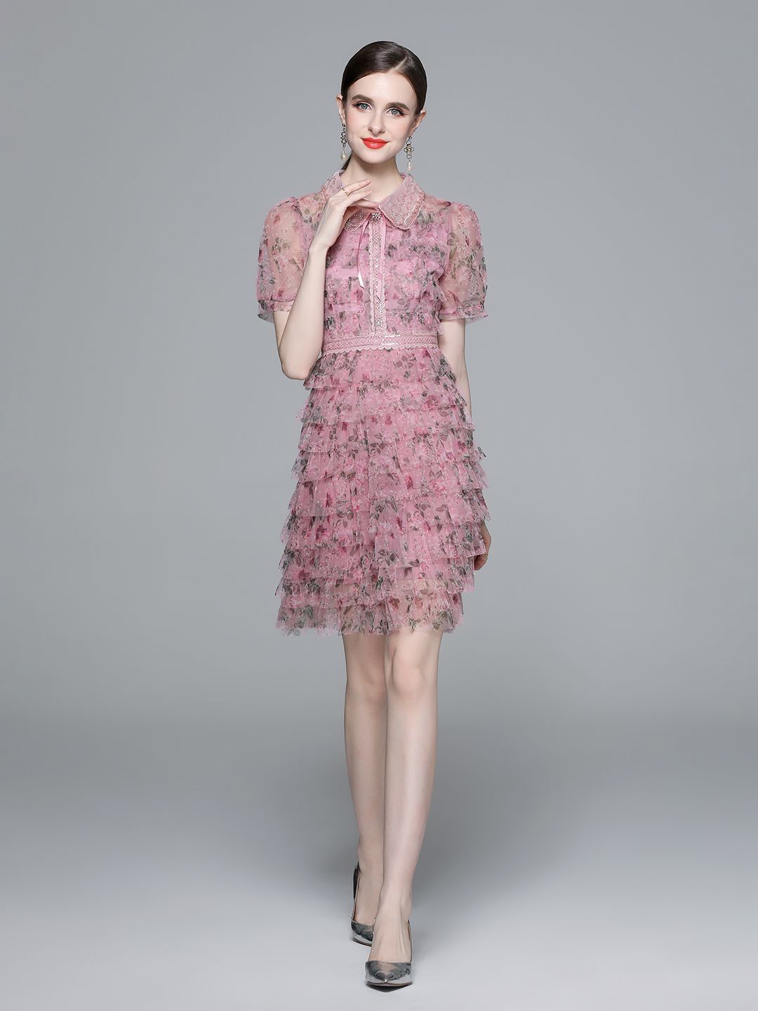 

JC Collection Women Self Design A-Line Dress, Pink