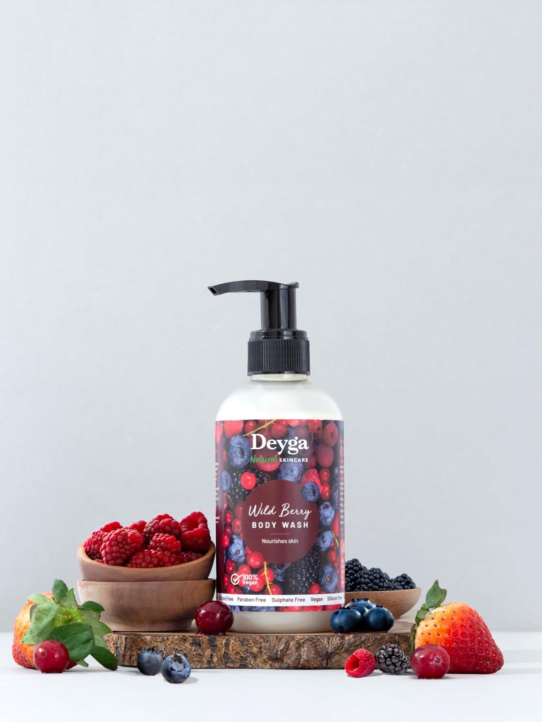 

Deyga Organics Wild Berry Moisturizing Body Wash- 220 ml, White