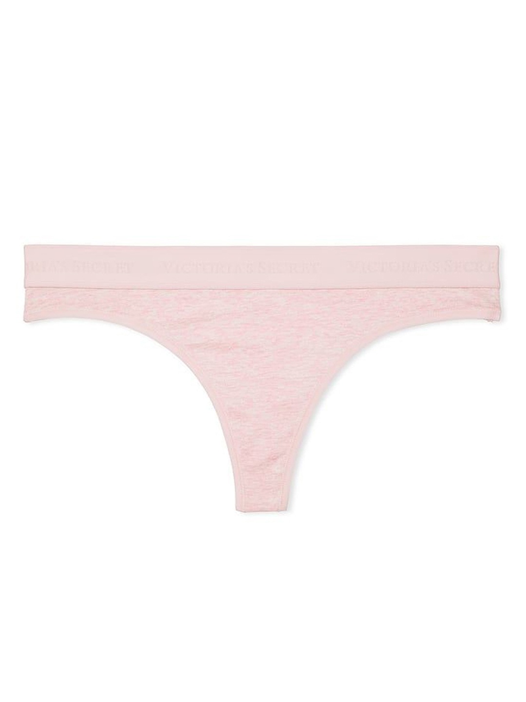 

Victoria's Secret Women Brand Logo Printed Mid-Rise Thong Briefs, Pink