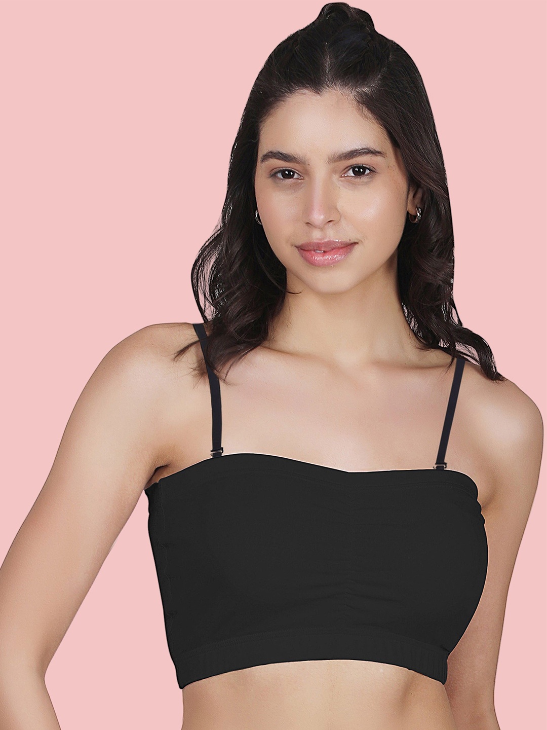

DChica Women Tube Bra, Black