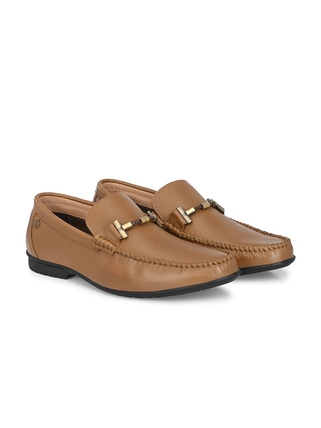 

MONDAIN Men Leather Loafers, Tan