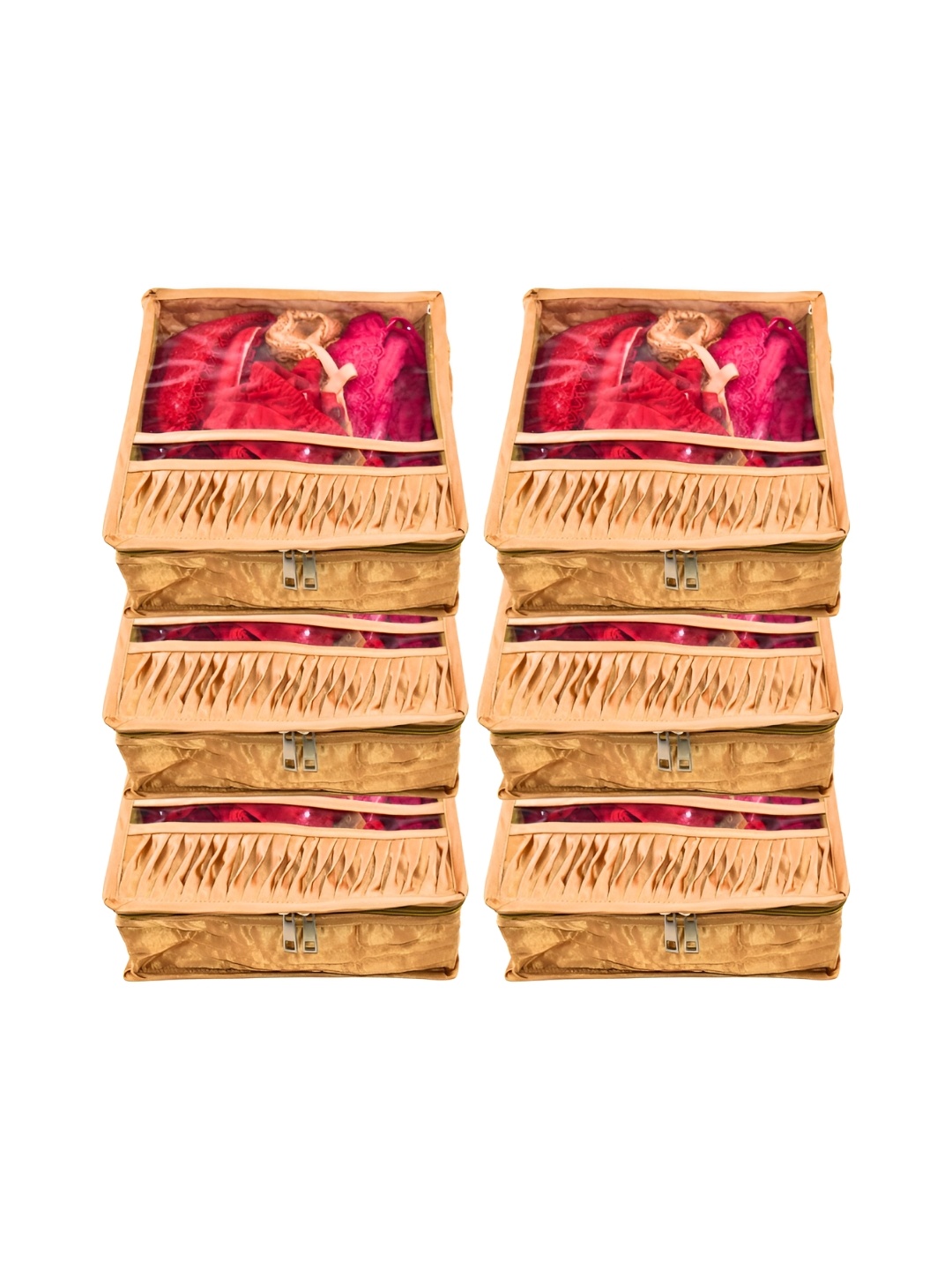 

Ajabh Gold-Toned 6 Pieces Water Resistant Undergarment Satin Cover Cloth Organisers