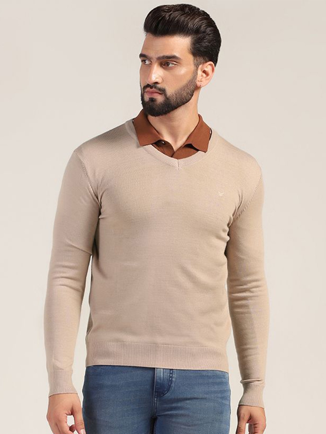 

Blackberrys Men Woollen Pullover, Beige