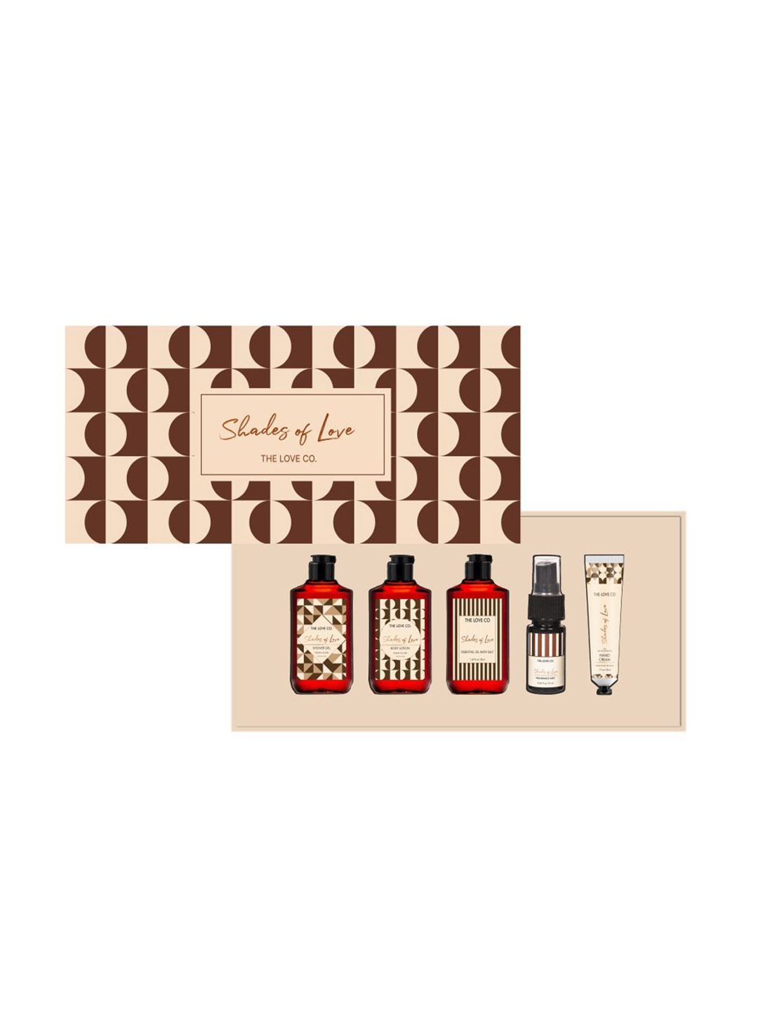 

The Love Co Set Of 5 Shades Of Love Bath and Body Combo - 195ml, Brown