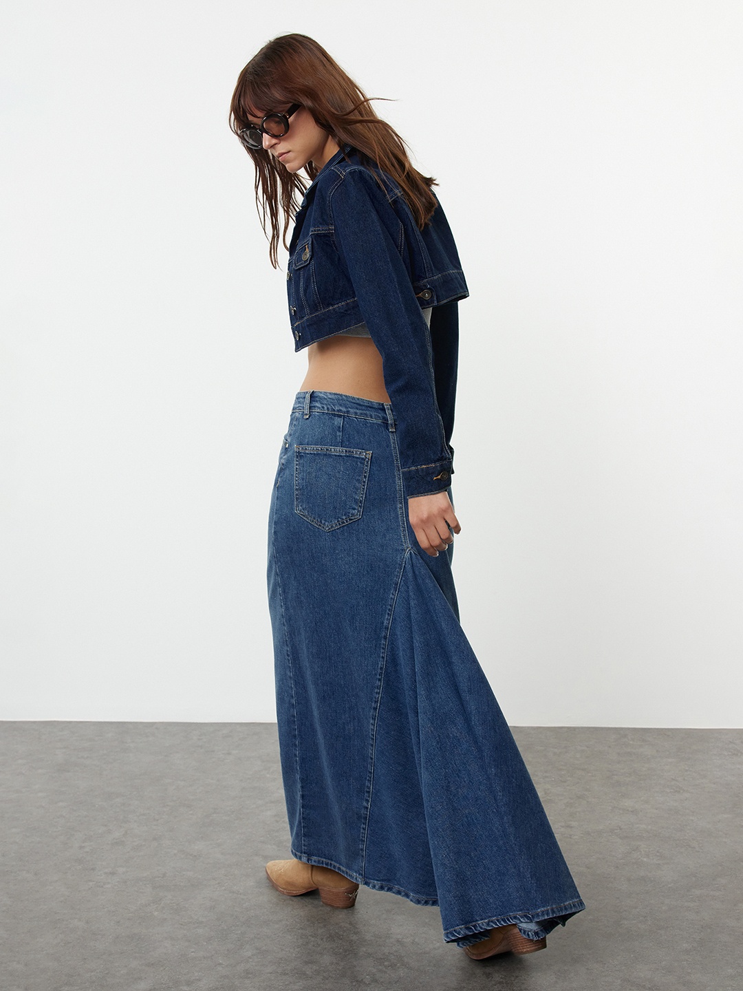 

Trendyol A-line Maxi Skirt, Blue
