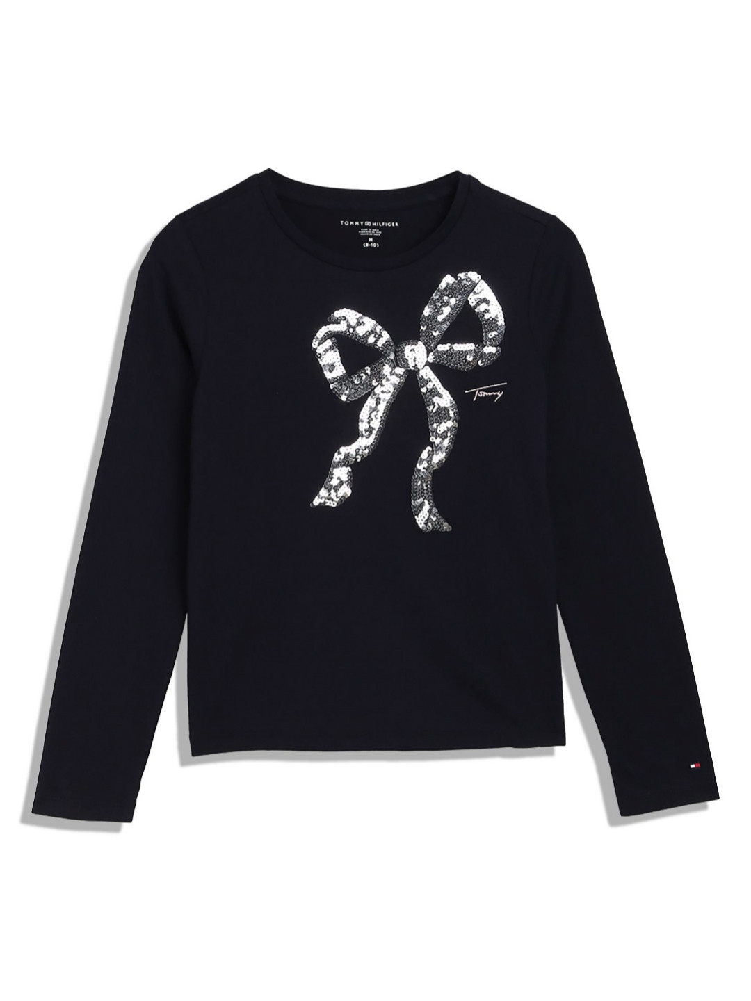

Tommy Hilfiger Girls Graphic Printed Round Neck Cotton T-shirt, Blue