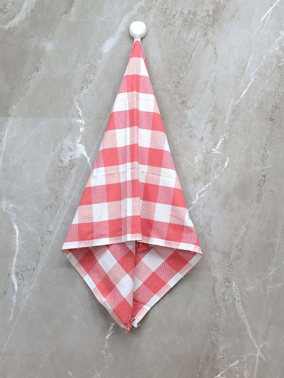 

BOMBAY DYEING Orange & White Striped Pure Cotton 200 GSM Bath Towel