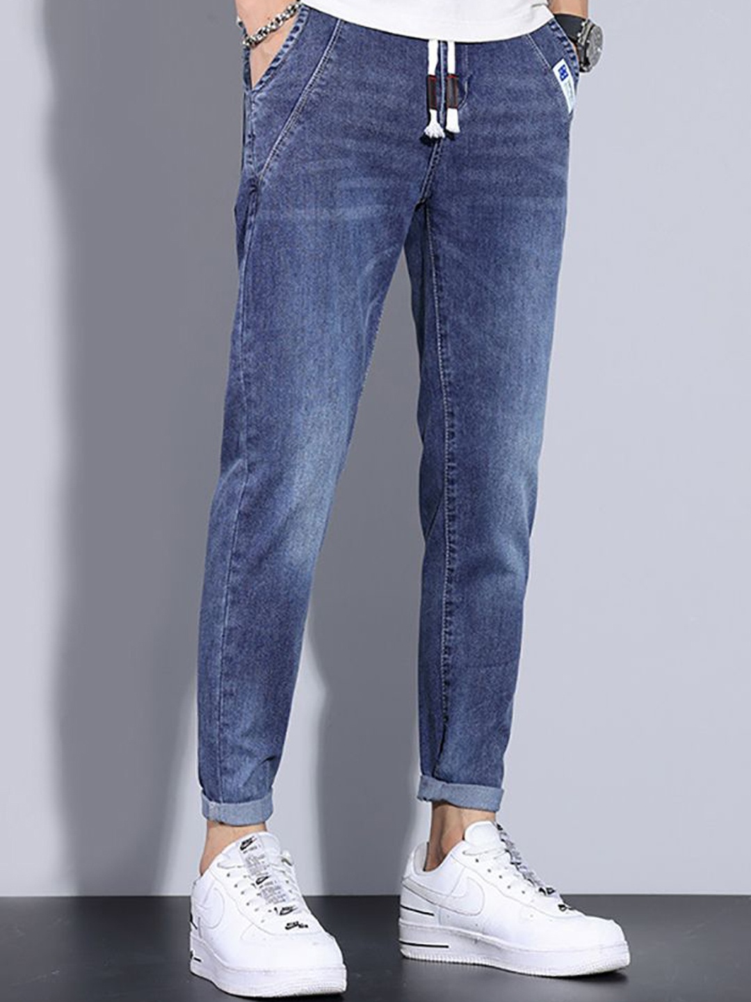 

StyleCast x Revolte Men Bootcut Light Fade Stretchable Jeans, Blue