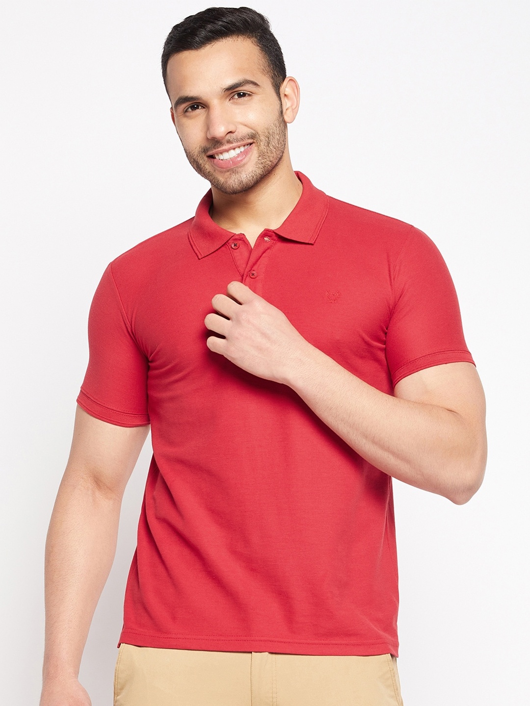 

Duke Polo Collar Slim Fit T-shirt, Red