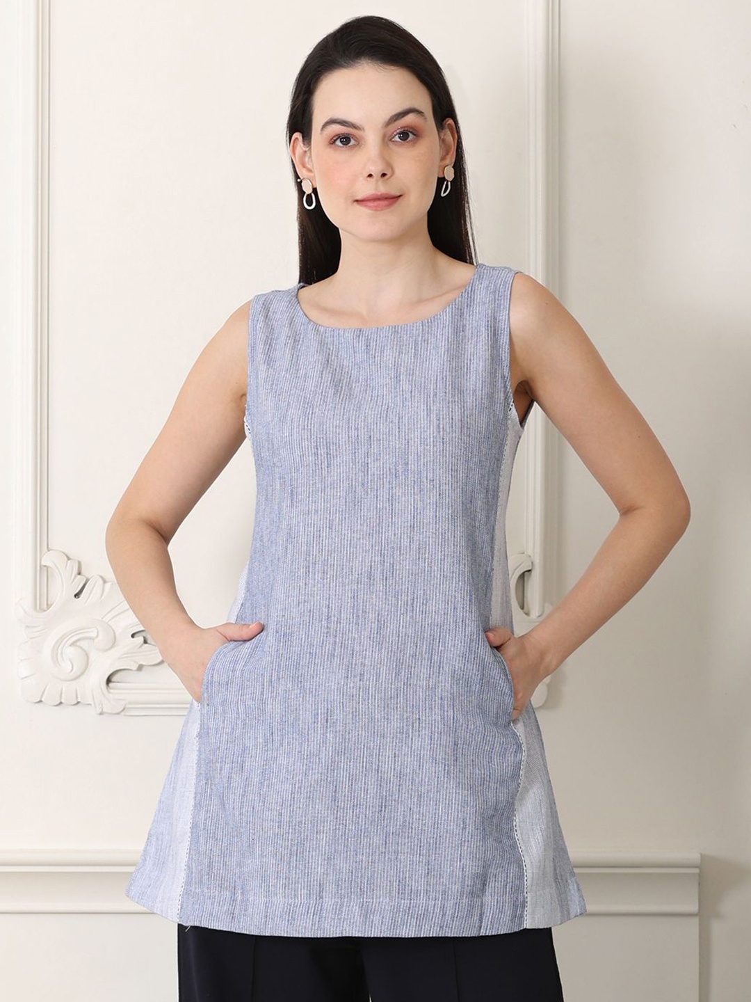 W Cotton Top, Blue