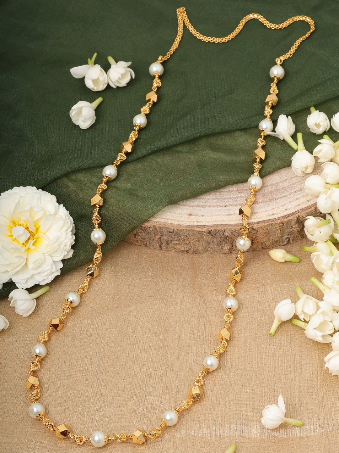 

Mirraw Gold-Plated Beaded Necklace