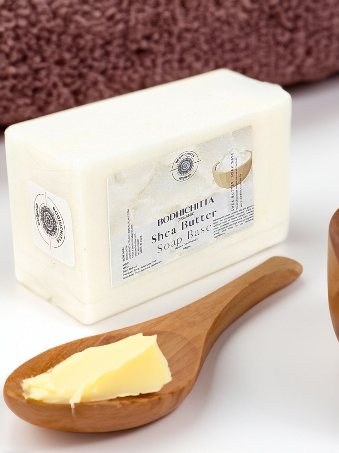 

Bodhichitta Organic Shea Butter Soap Base- 500gm, White