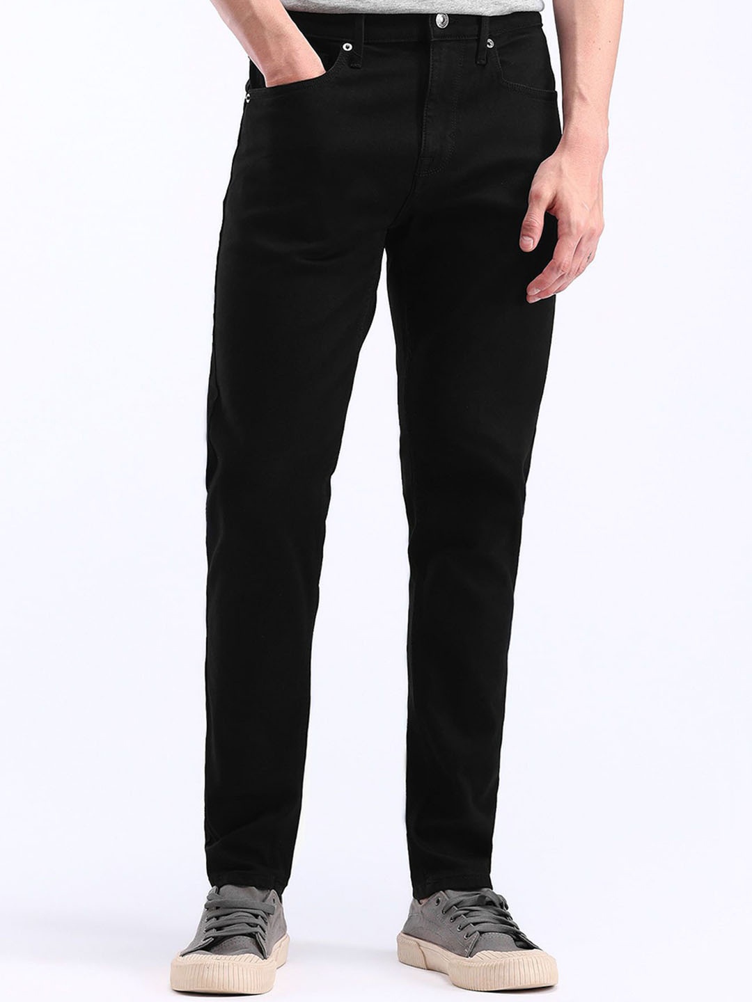 

Flying Machine Men Slim Fit Mid-Rise Stretchable Jeans, Black