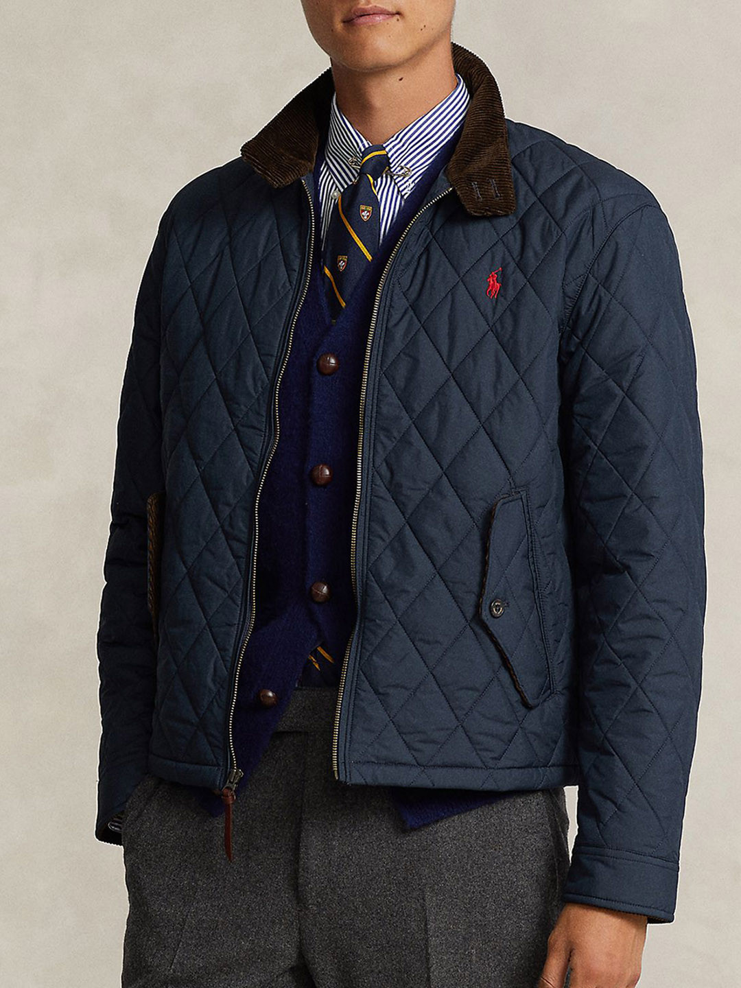 

Polo Ralph Lauren Water-Repellent Quilted Jacket, Navy blue