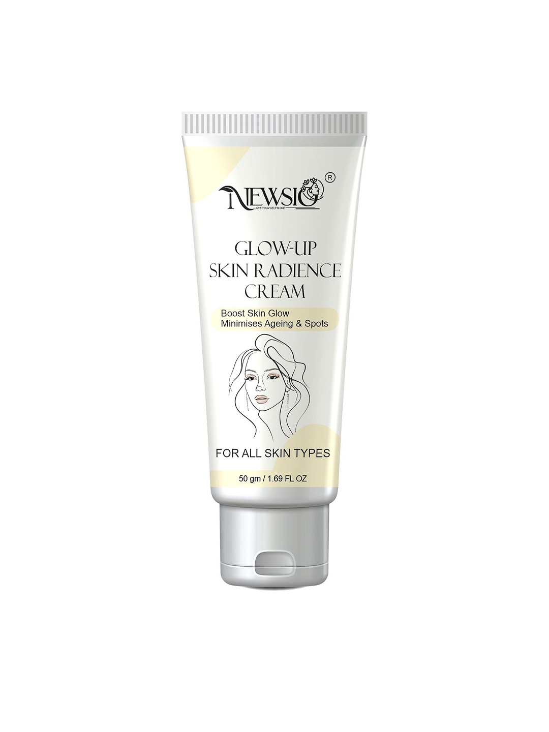 

Newsio Glow-Up Skin Radiance Cream 50 g, White