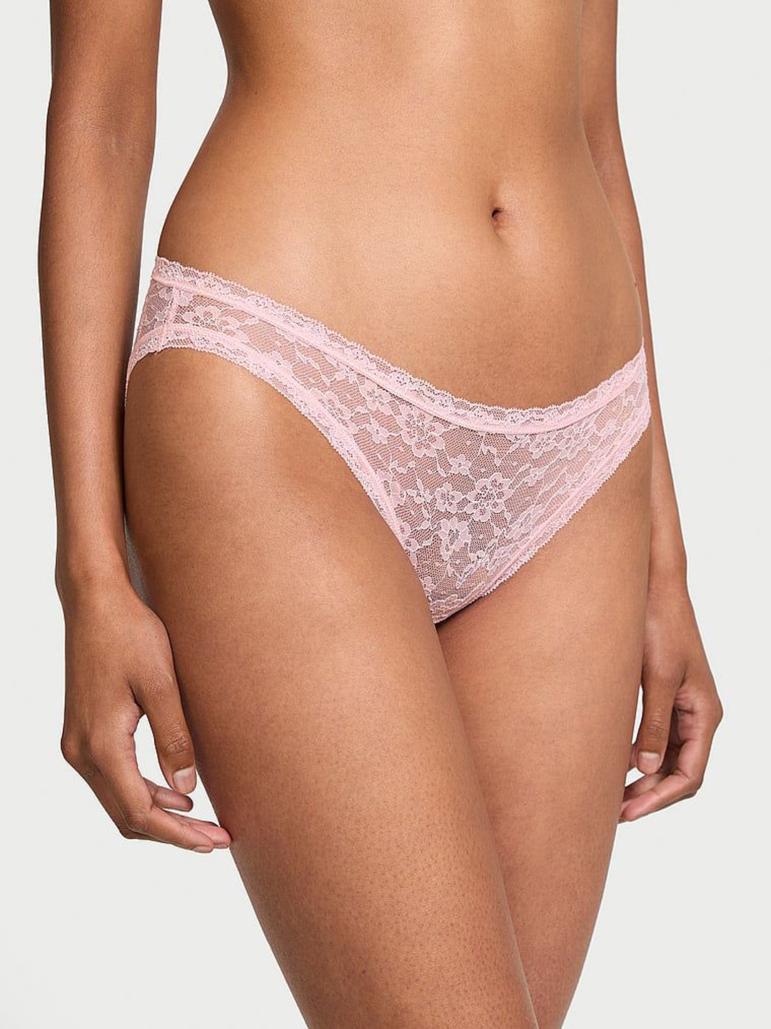 

Victoria's Secret Women Lace Low -Rise Hipster Briefs, Pink