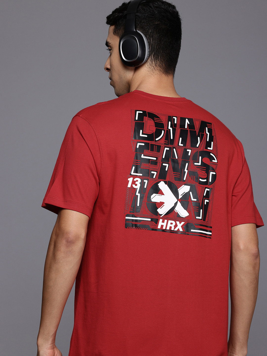 

HRX by Hrithik Roshan Typography Printed Casual T-shirt, Red