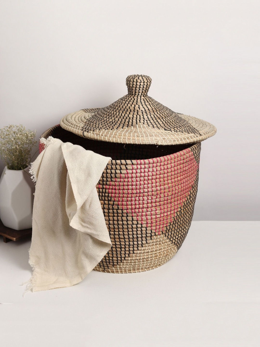 

HABERE INDIA Beige-Color Jute Laundry Bags