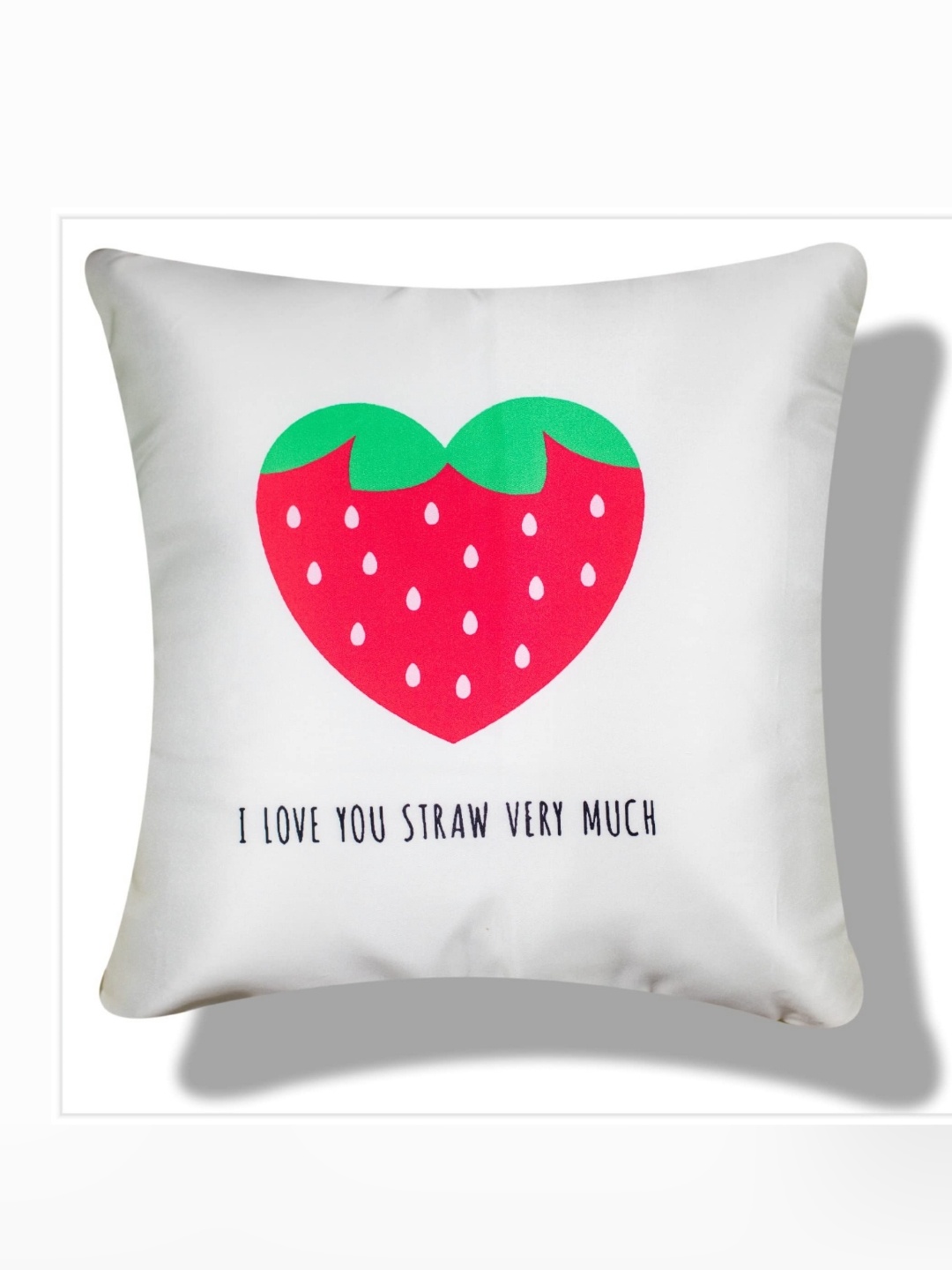 

Vendola White & Red Ethnic Motifs Satin Square Cushion Covers