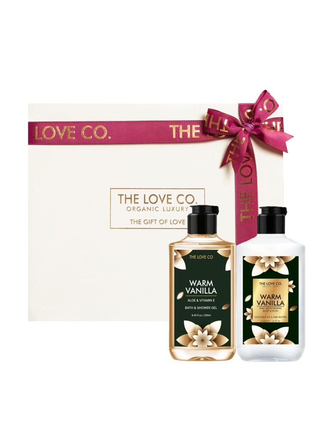 

The Love Co Set Of 2 Warm Vanilla Body Lotion & Wash- 250ml Each, White