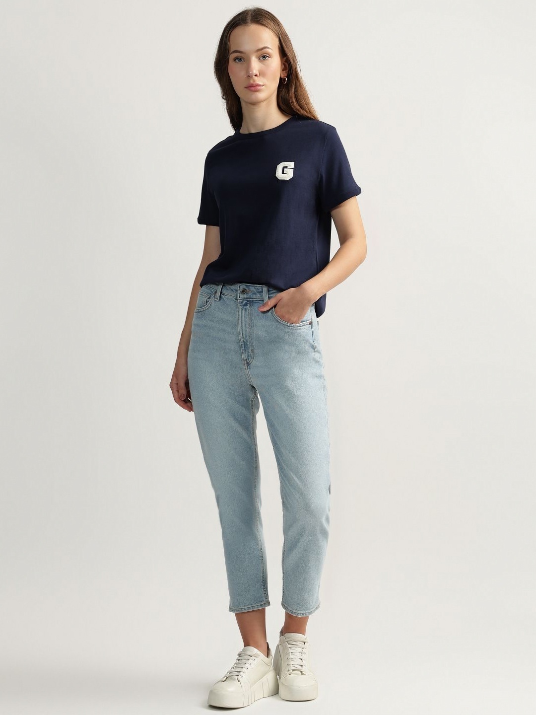 

GANT Women Organic Cotton T-shirt, Blue