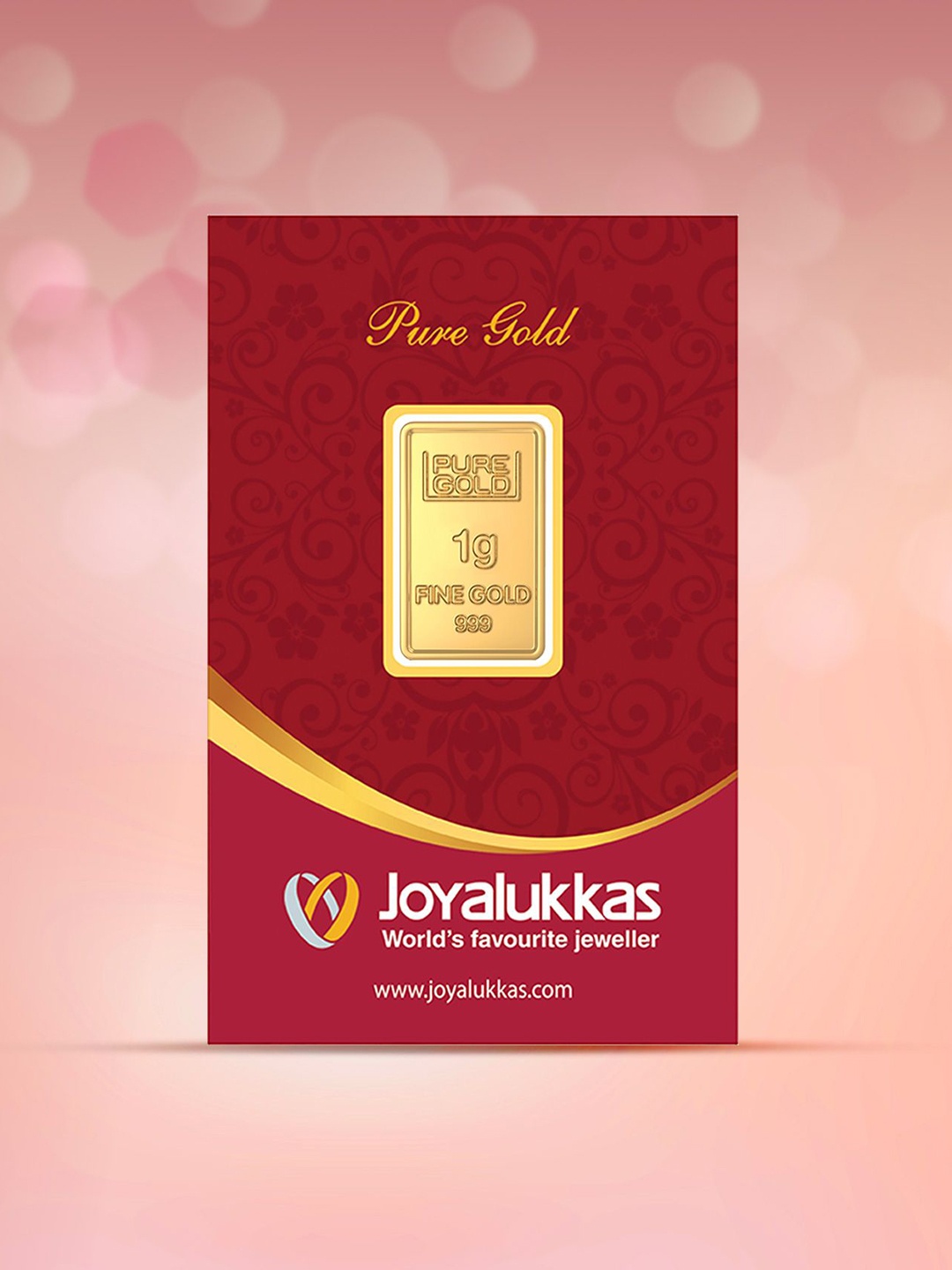 

Joyalukkas 24KT(999) Purity Flower Gold Bar Combo 1 g+1 g
