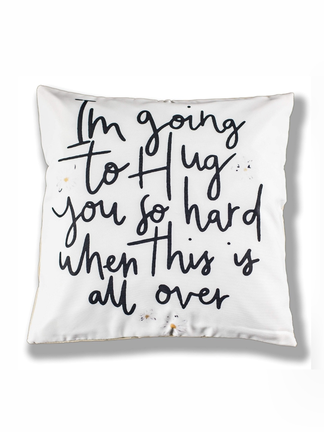 

Vendola White & Black Typography Printed Square Cushion Covers