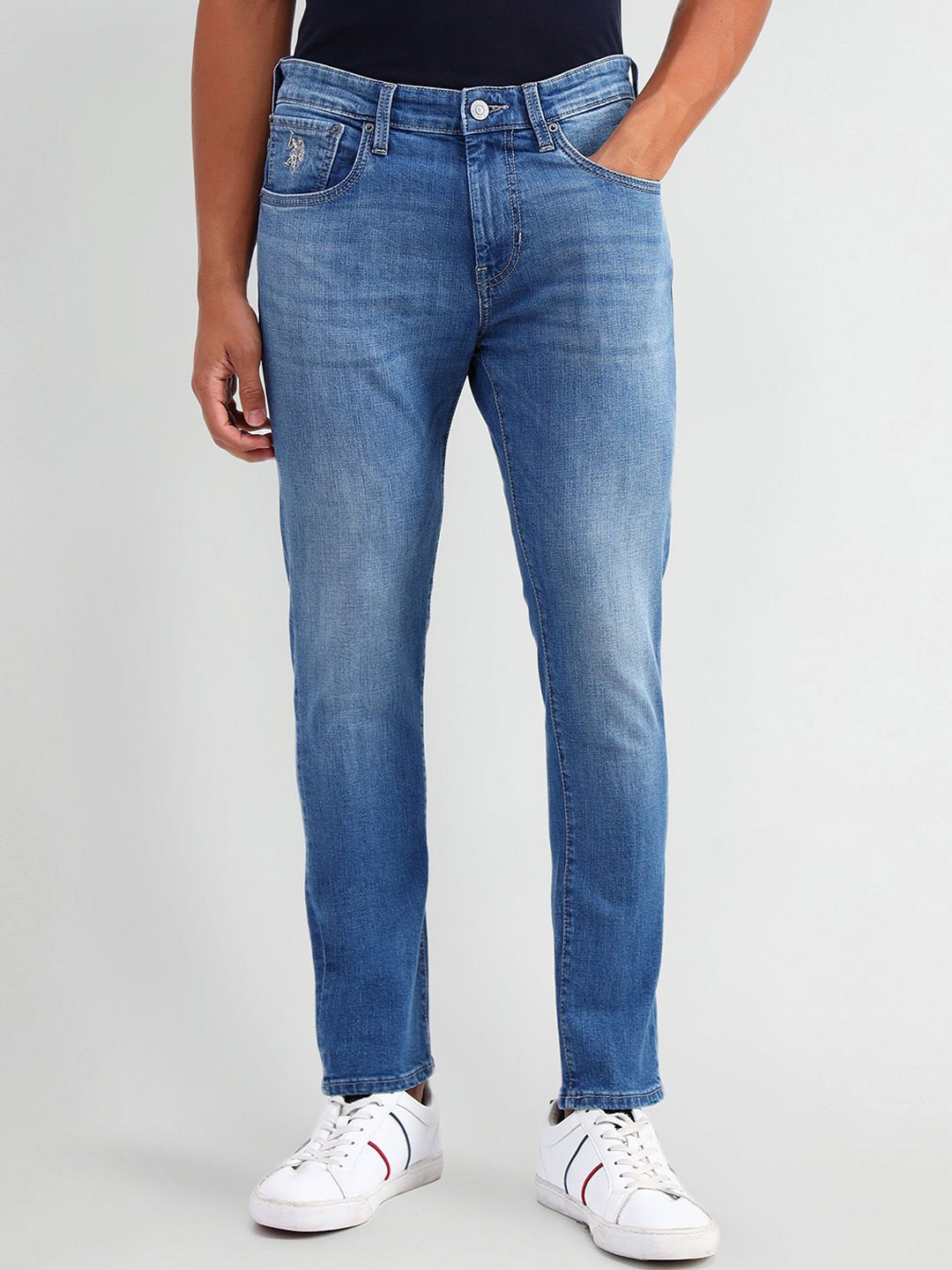 

U.S. Polo Assn. Denim Co. Men Tapered Fit Heavy Fade Jeans, Blue