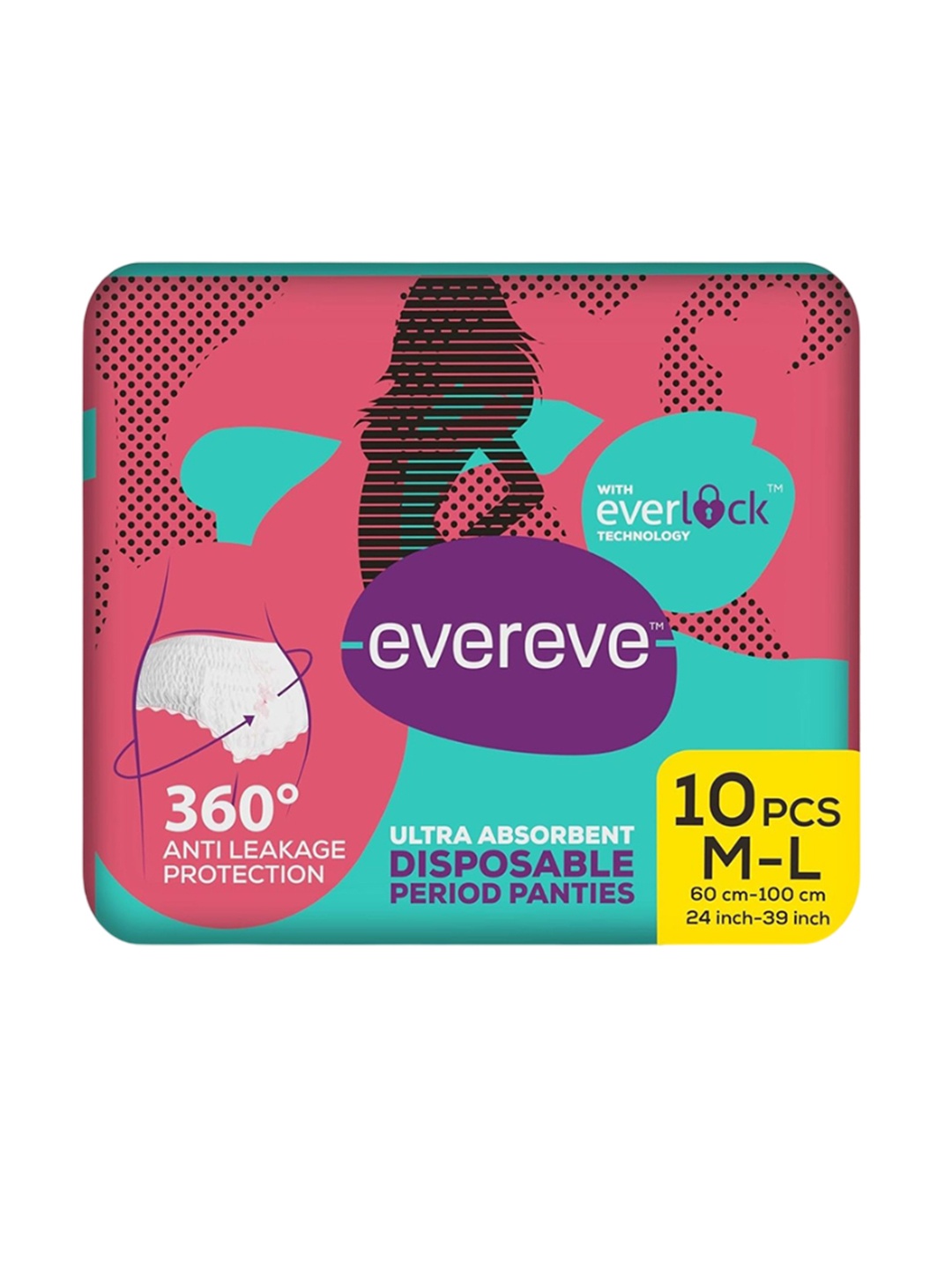 

EverEve 10 Pcs Ultra Absorbent Disposable Period Panties M-L, White