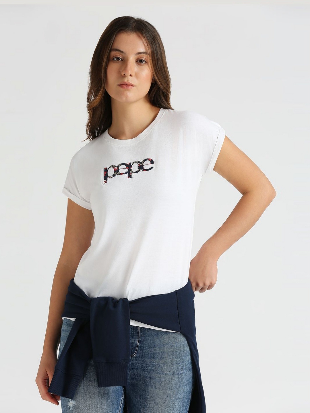 

Pepe Jeans Women Pure Cotton T-shirt, White