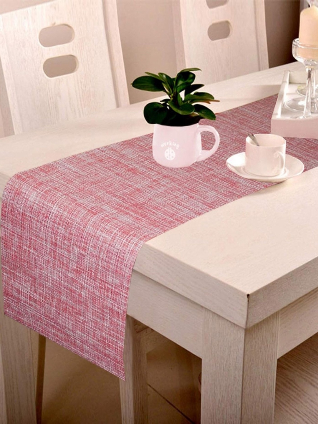 

Lushomes Red & Off White Checked Cotton 6 Seater Waterproof Heat Resistant Table Runner