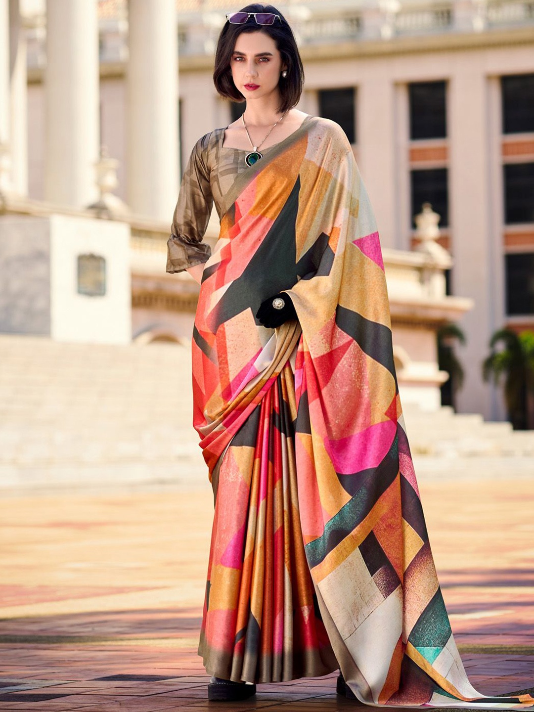 

Anouk Poly Crepe Saree, Orange