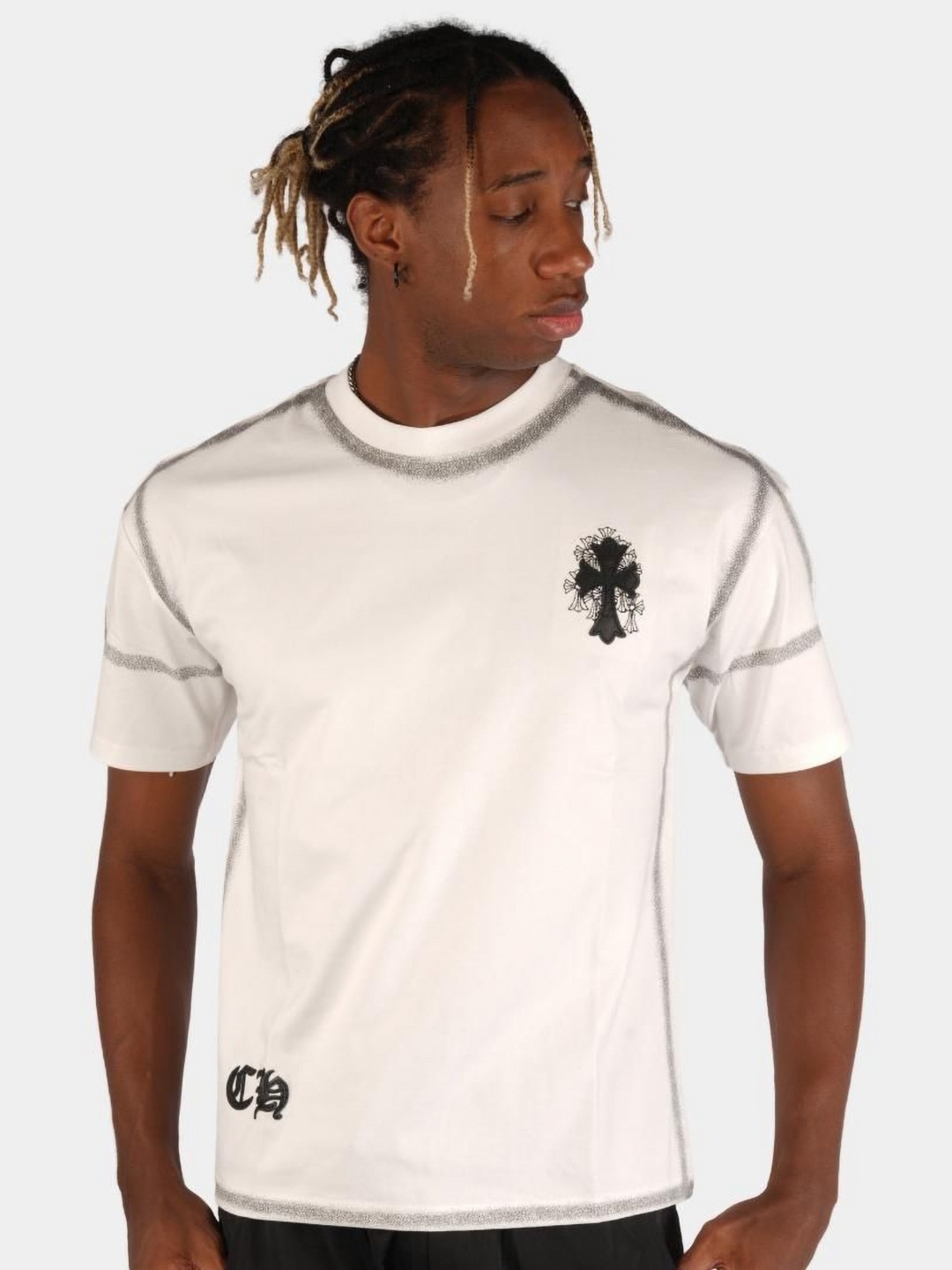 

BOTABOCHI Men Applique T-shirt, White