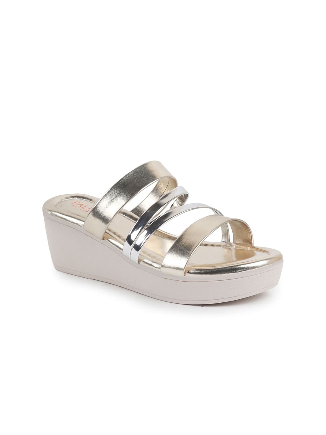 

FAUSTO PU Platform Sandals, Gold