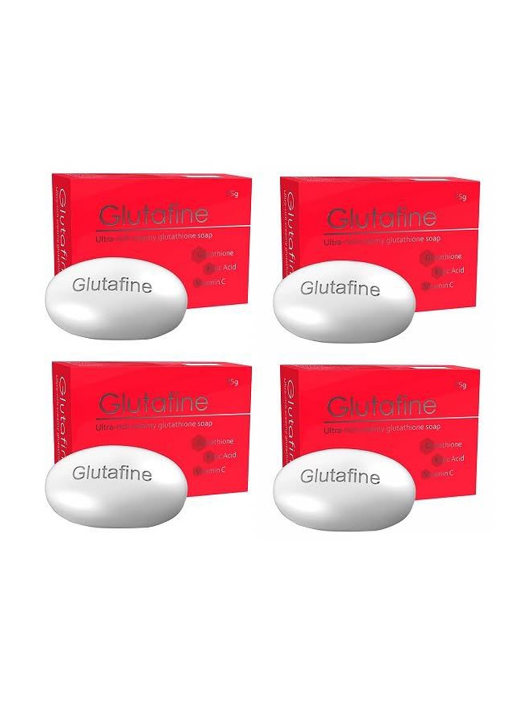 

Ethicare REMEDIES Set Of 4 Glutafine Rich Creamy Soap With Vitamin E-75g Each, White
