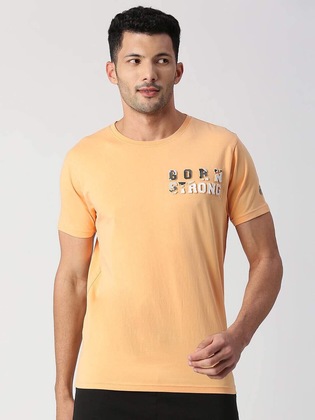 

Pepe Jeans Typography Printed Pure Cotton Slim Fit T-shirt, Orange