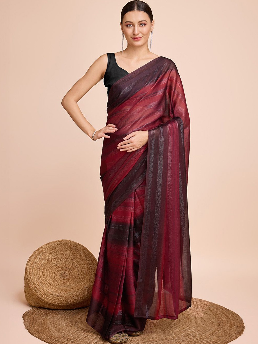 

Kriyansh Leheriya Gotta Patti Pure Georgette Leheriya Saree, Red