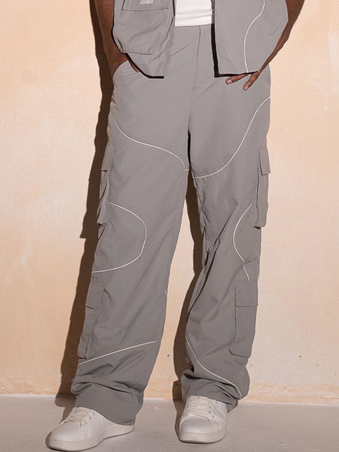 

the Misnomer Unisex Relaxed-Fit Track Pants, Grey
