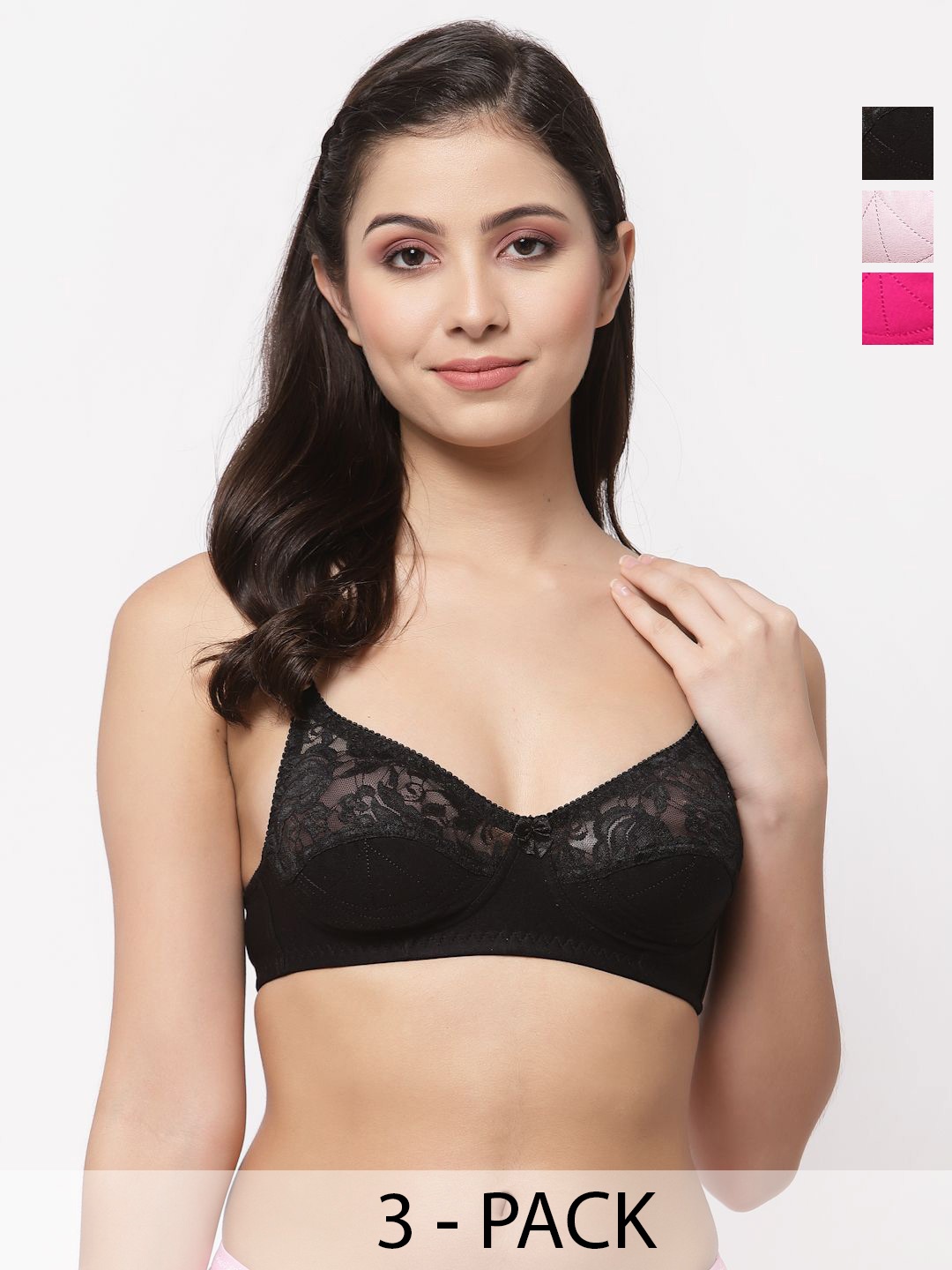 

Docare Bralette Bra Full Coverage, Black