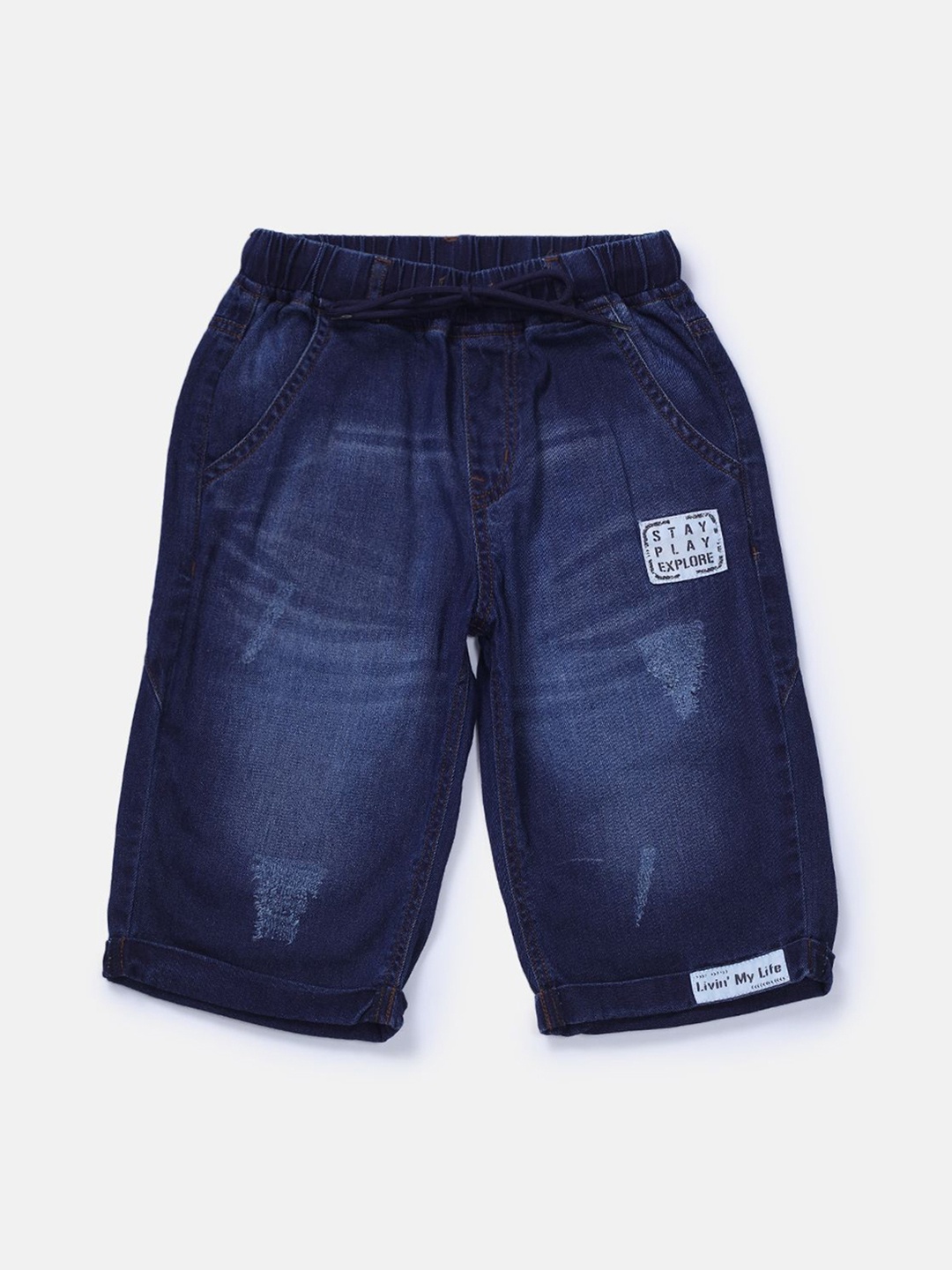 

Gini and Jony Boys Washed Denim Technology Regular Fit Shorts, Blue