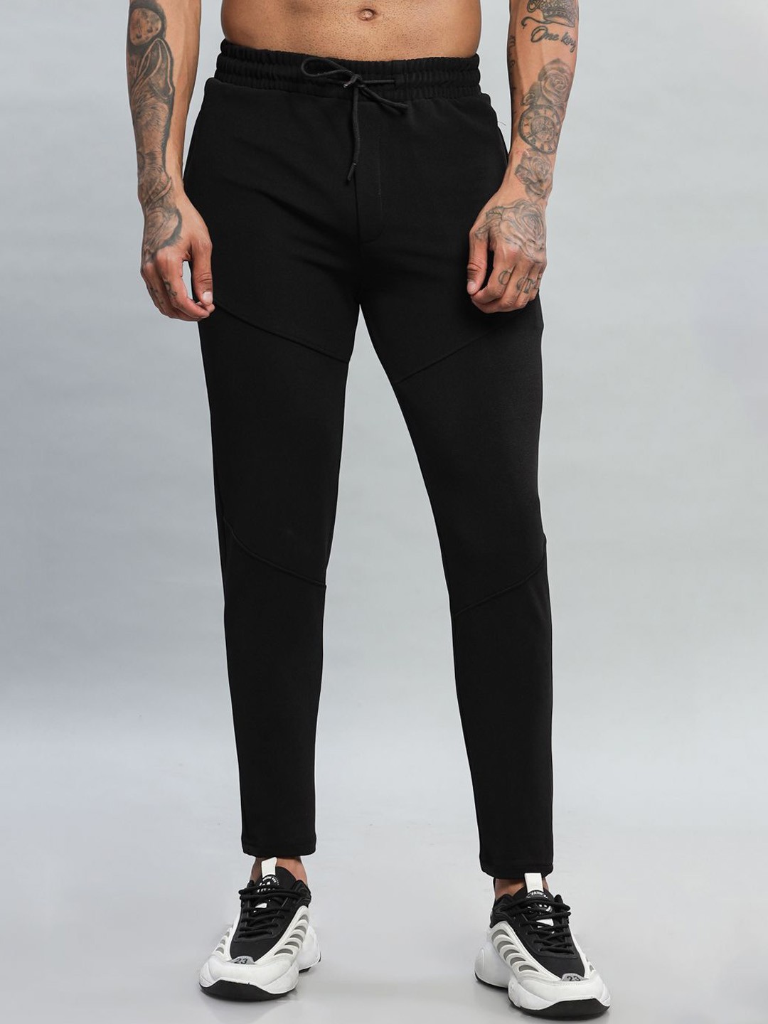 

WOLFIT ATHLEISURE Men Solid Slim-Fit Track Pants, Black