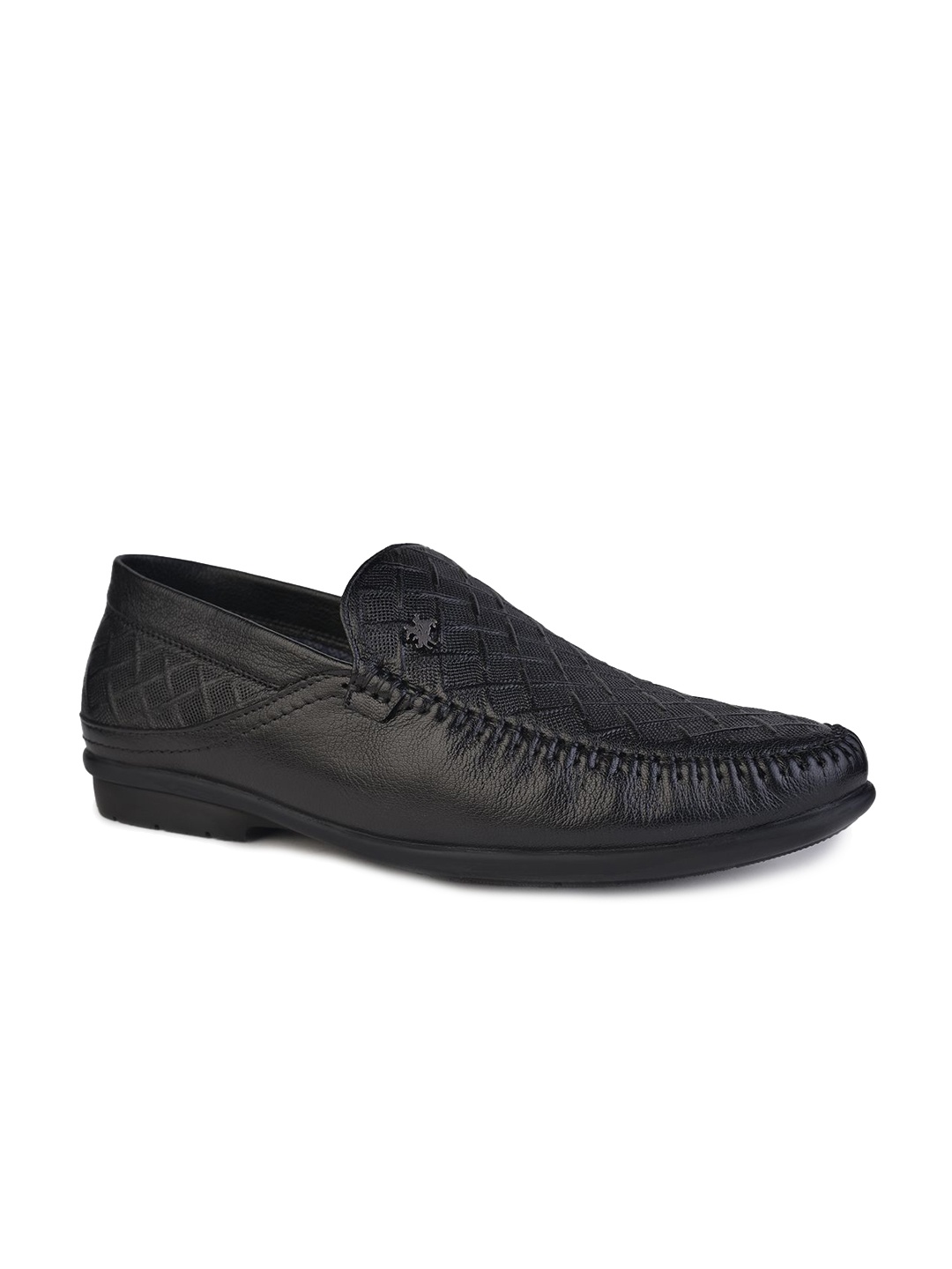 

Buckaroo Men Leather Slip-On Loafers, Black