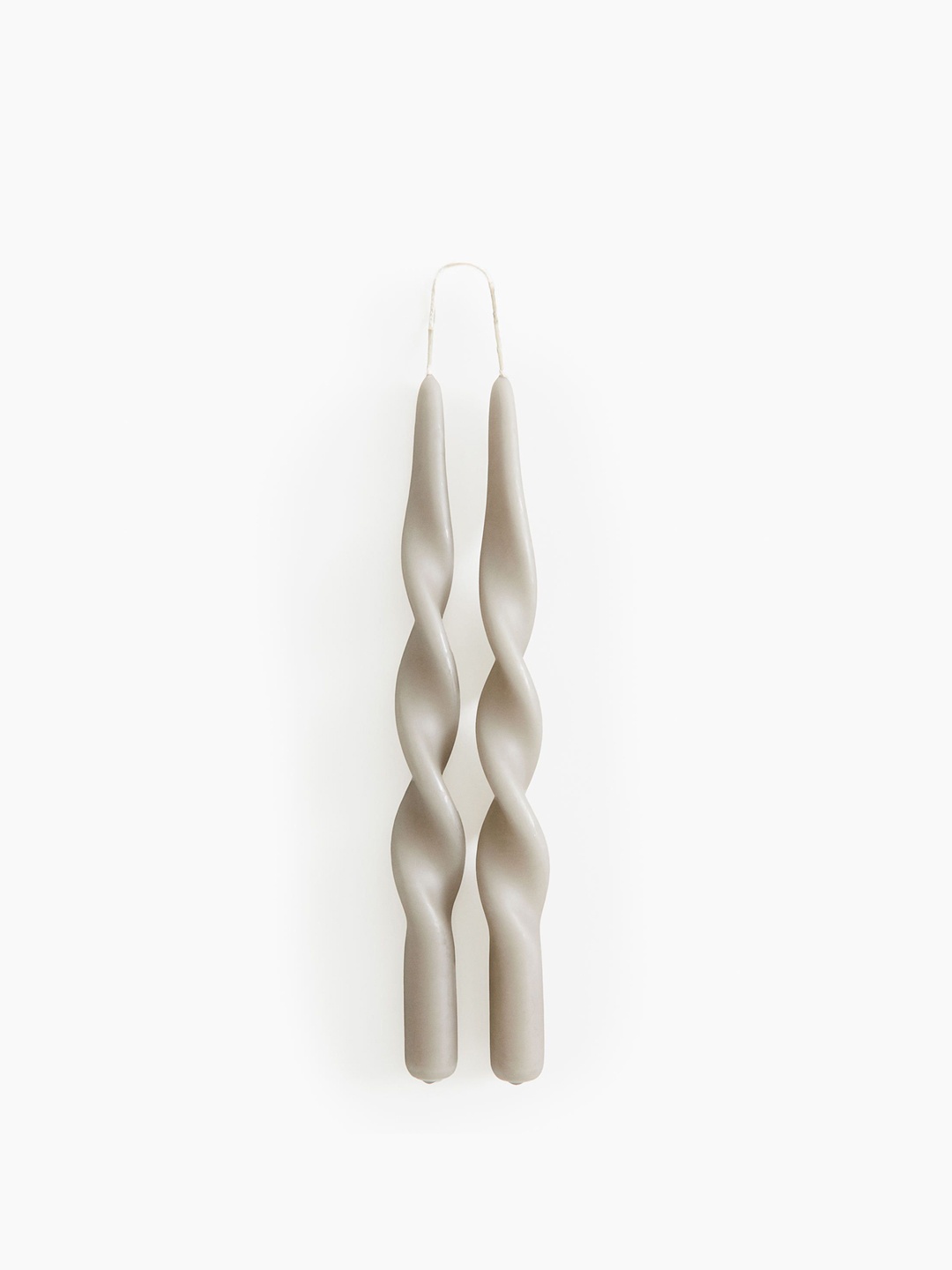 

H&M Beige 2-Pack Spiral Taper Candles